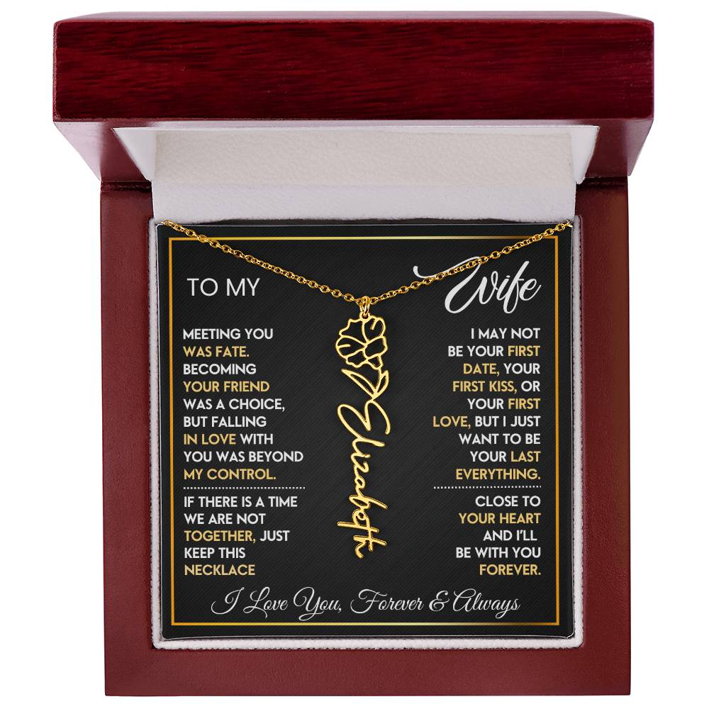 Surprise Your Wife with This Personalized Flower Name Necklace 🌸 — A Love She Can Wear Every Day