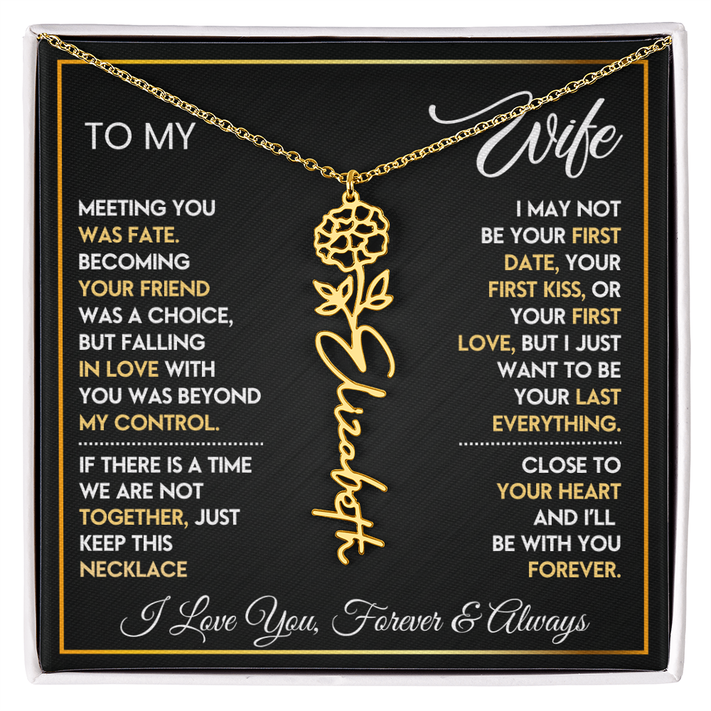 Surprise Your Wife with This Personalized Flower Name Necklace 🌸 — A Love She Can Wear Every Day