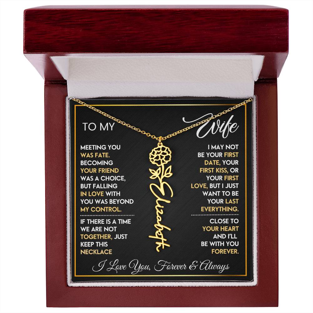Surprise Your Wife with This Personalized Flower Name Necklace 🌸 — A Love She Can Wear Every Day