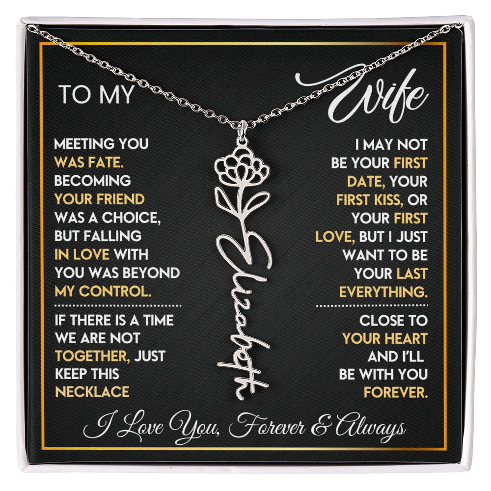 Surprise Your Wife with This Personalized Flower Name Necklace 🌸 — A Love She Can Wear Every Day