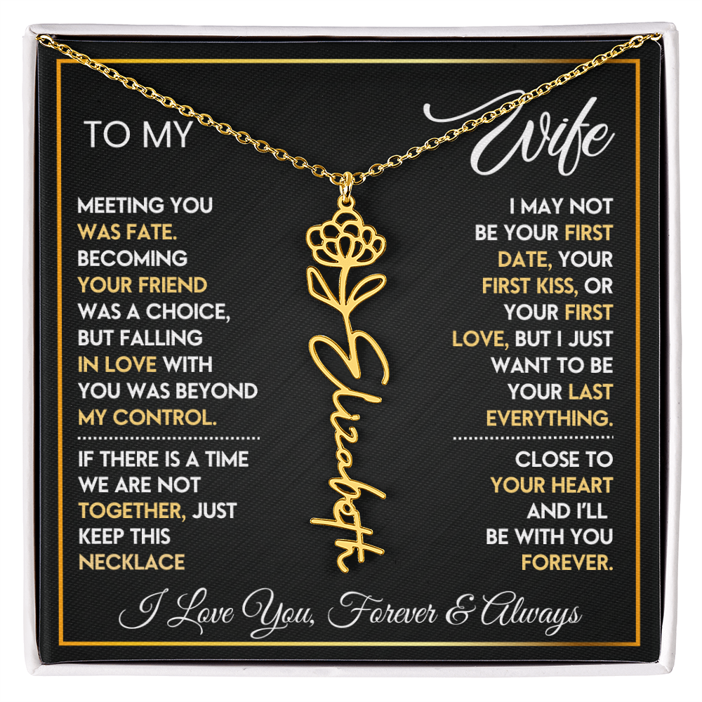 Surprise Your Wife with This Personalized Flower Name Necklace 🌸 — A Love She Can Wear Every Day