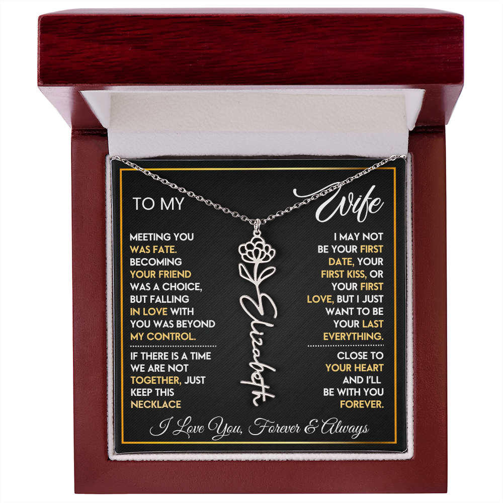 Surprise Your Wife with This Personalized Flower Name Necklace 🌸 — A Love She Can Wear Every Day