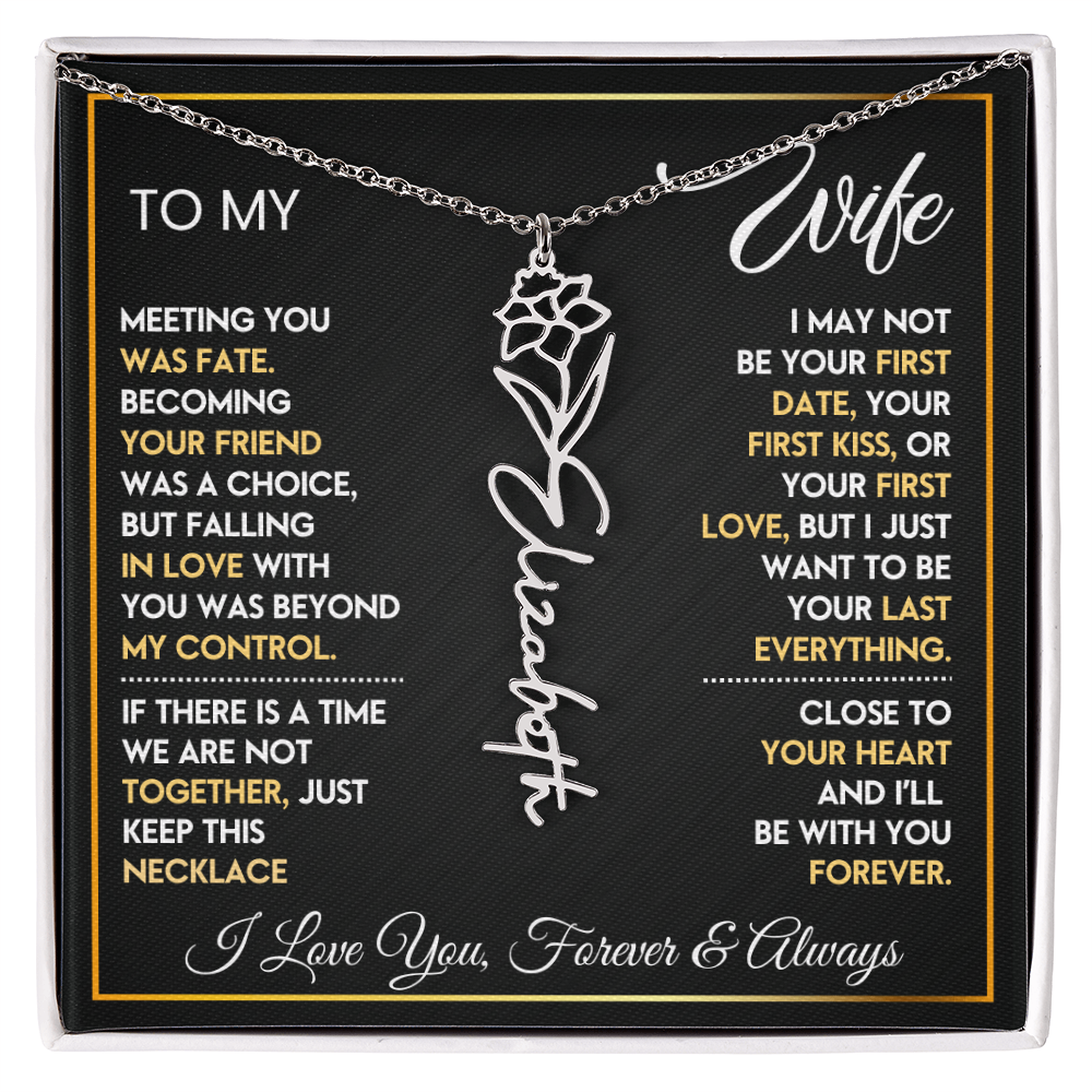 Surprise Your Wife with This Personalized Flower Name Necklace 🌸 — A Love She Can Wear Every Day