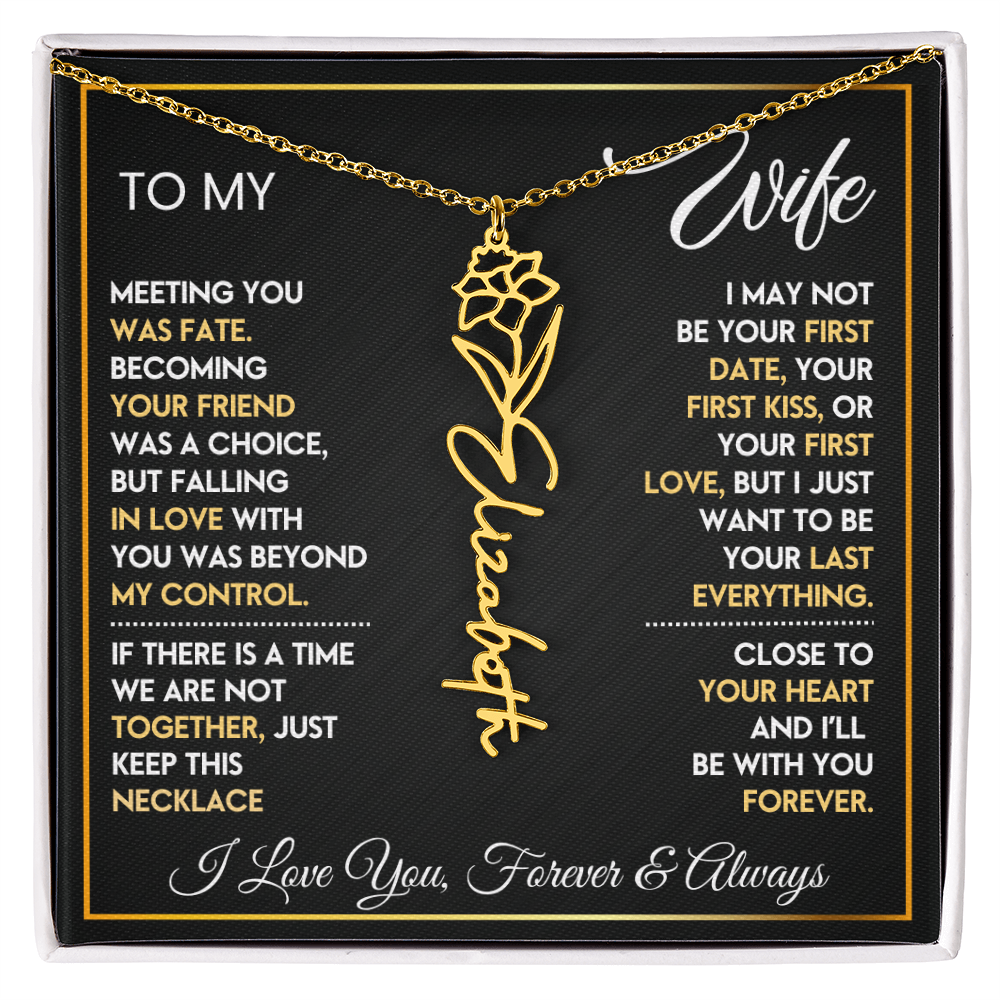 Surprise Your Wife with This Personalized Flower Name Necklace 🌸 — A Love She Can Wear Every Day
