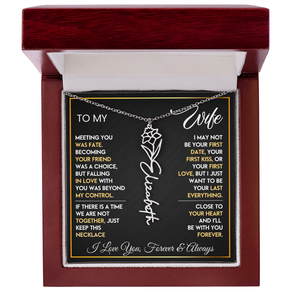 Surprise Your Wife with This Personalized Flower Name Necklace 🌸 — A Love She Can Wear Every Day