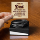Dad The Righteous Man Walks in His Inegrity Men's Cross Leather Bracelet