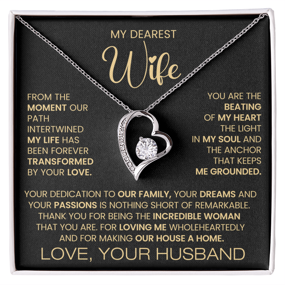 To My Dearest Wife Forever Love Necklace
