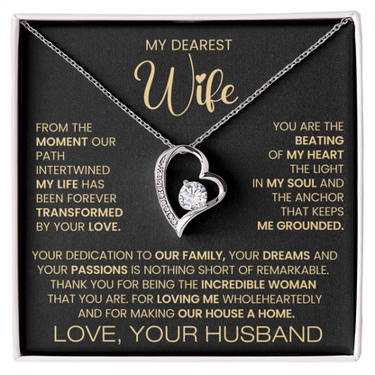 To My Dearest Wife Forever Love Necklace