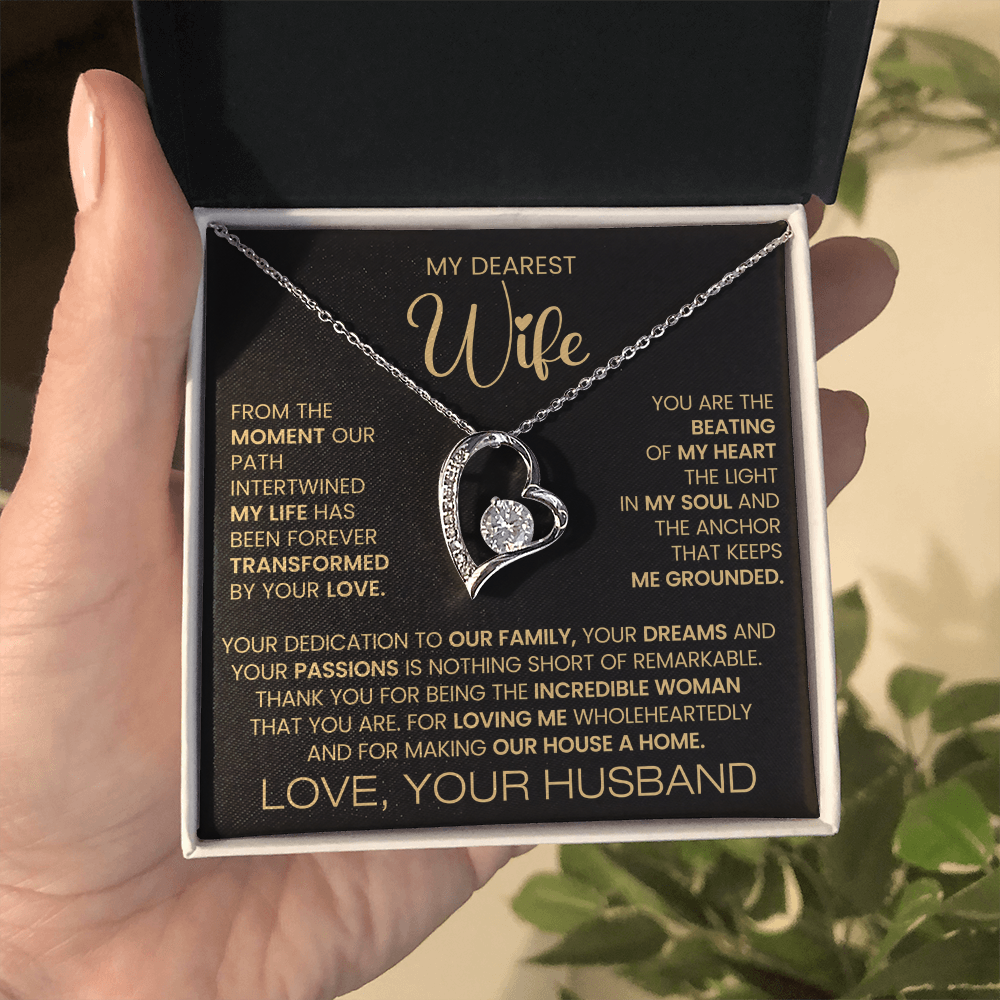 To My Dearest Wife Forever Love Necklace
