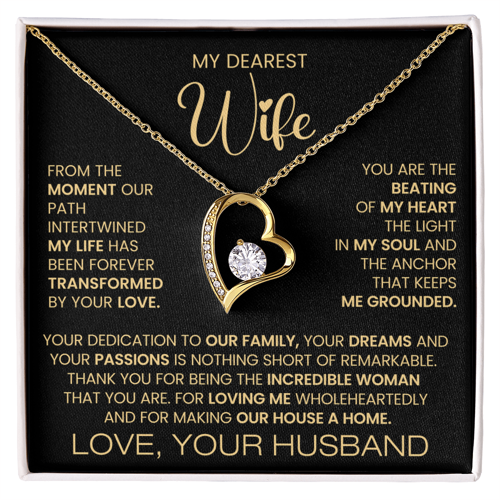 To My Dearest Wife Forever Love Necklace