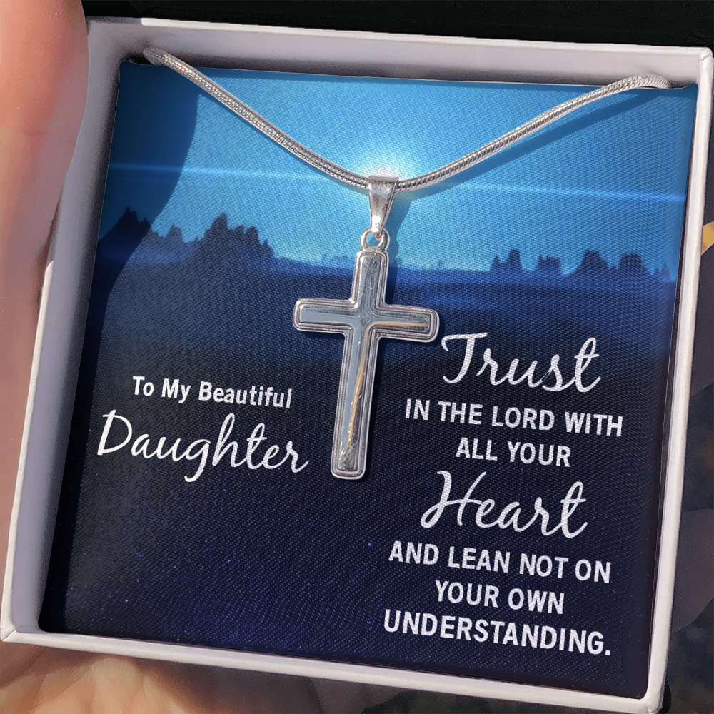 To My Daughter Artisan Cross Necklace