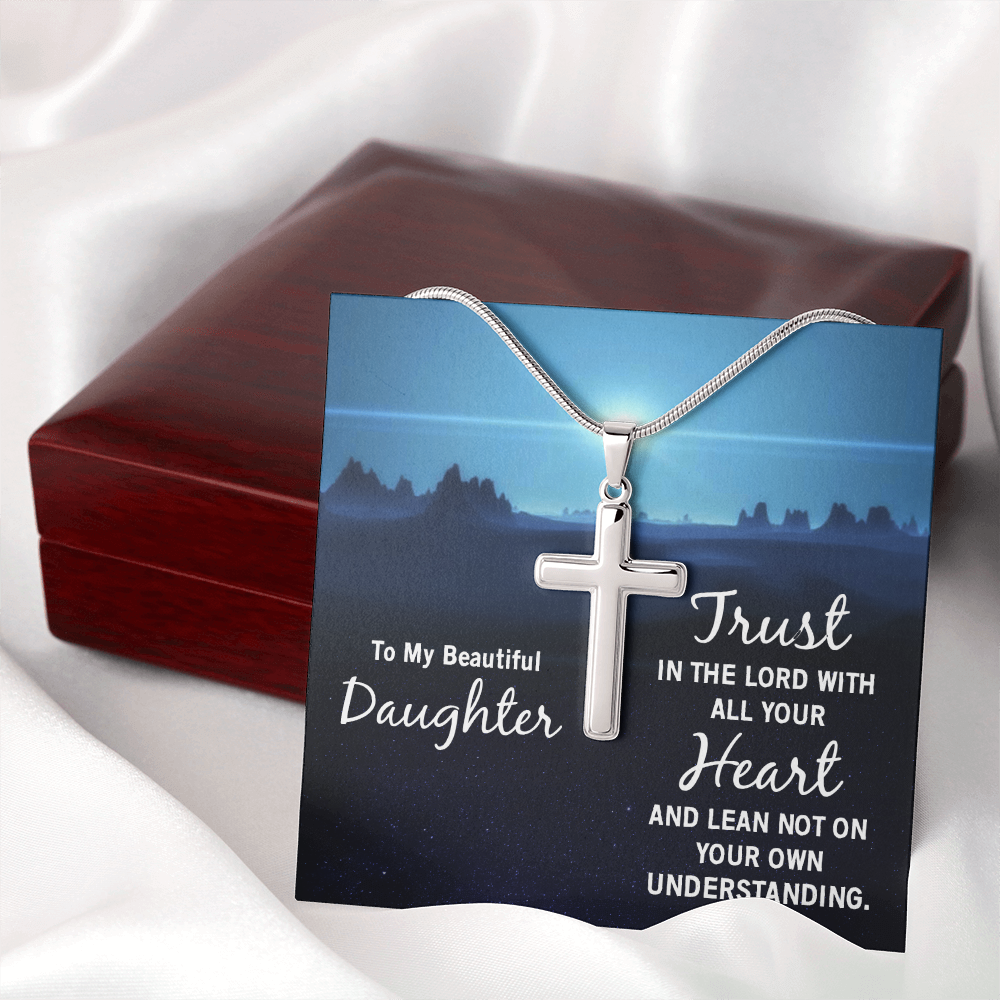 To My Daughter Artisan Cross Necklace