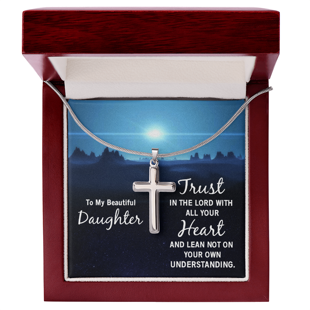 To My Daughter Artisan Cross Necklace