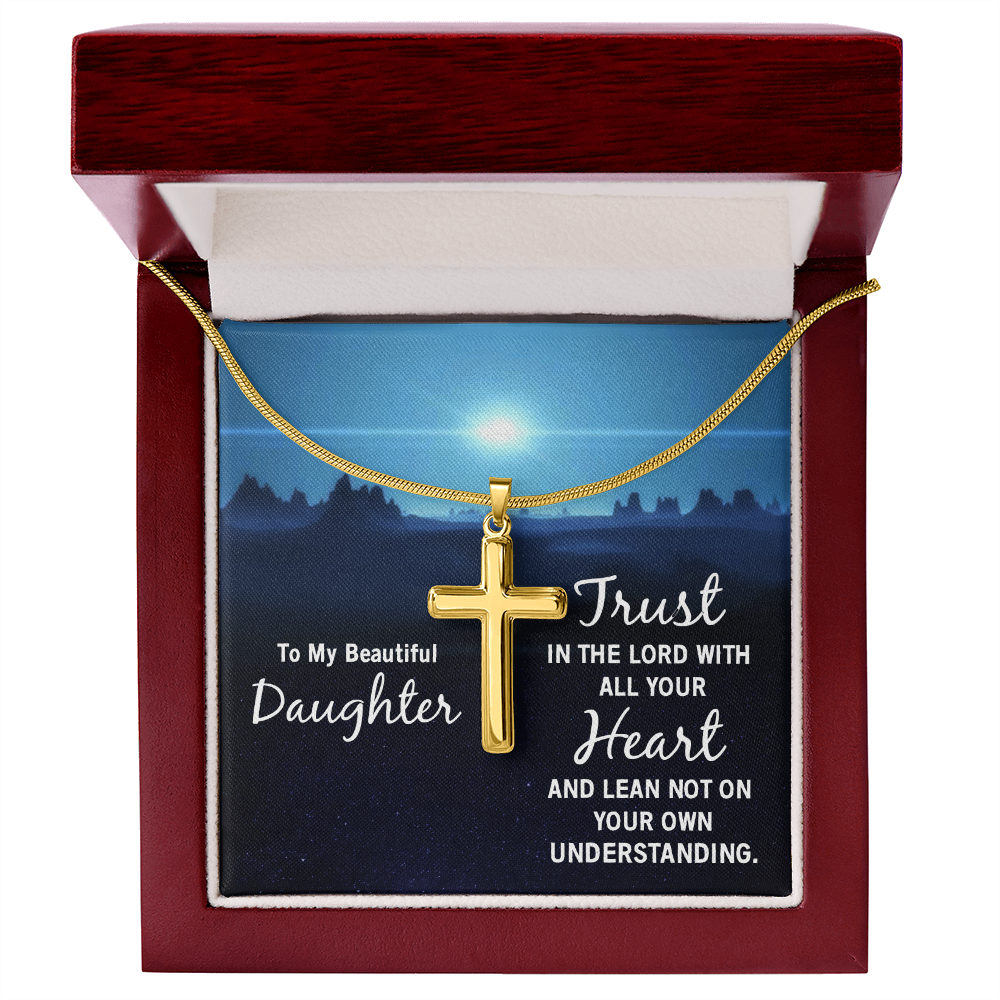 To My Daughter Artisan Cross Necklace