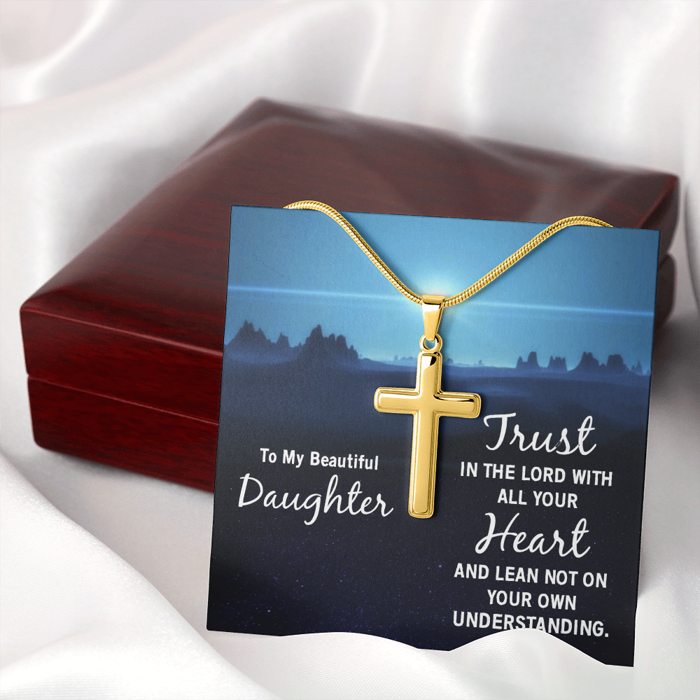 To My Daughter Artisan Cross Necklace