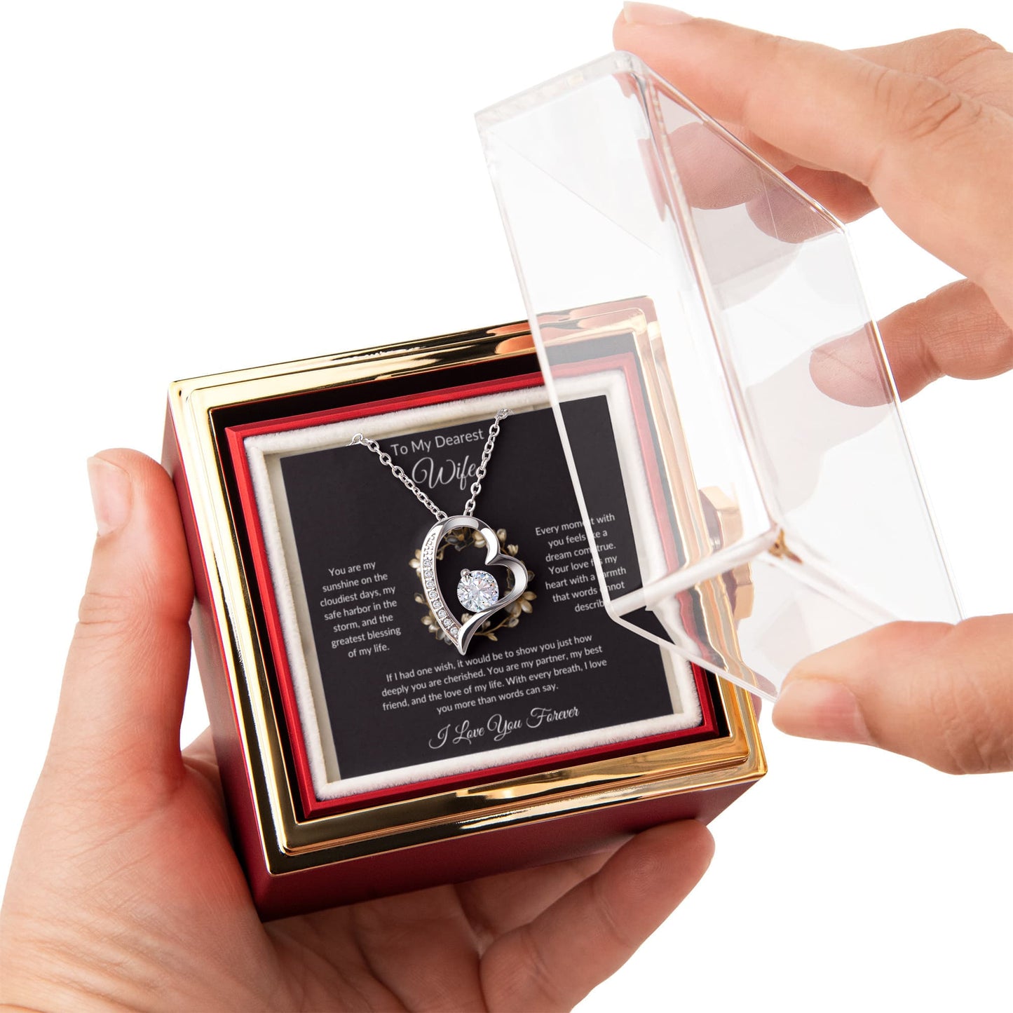 To My Dearest Wife Necklace ☀️ — You Are My Sunshine on the Cloudiest Days Necklace