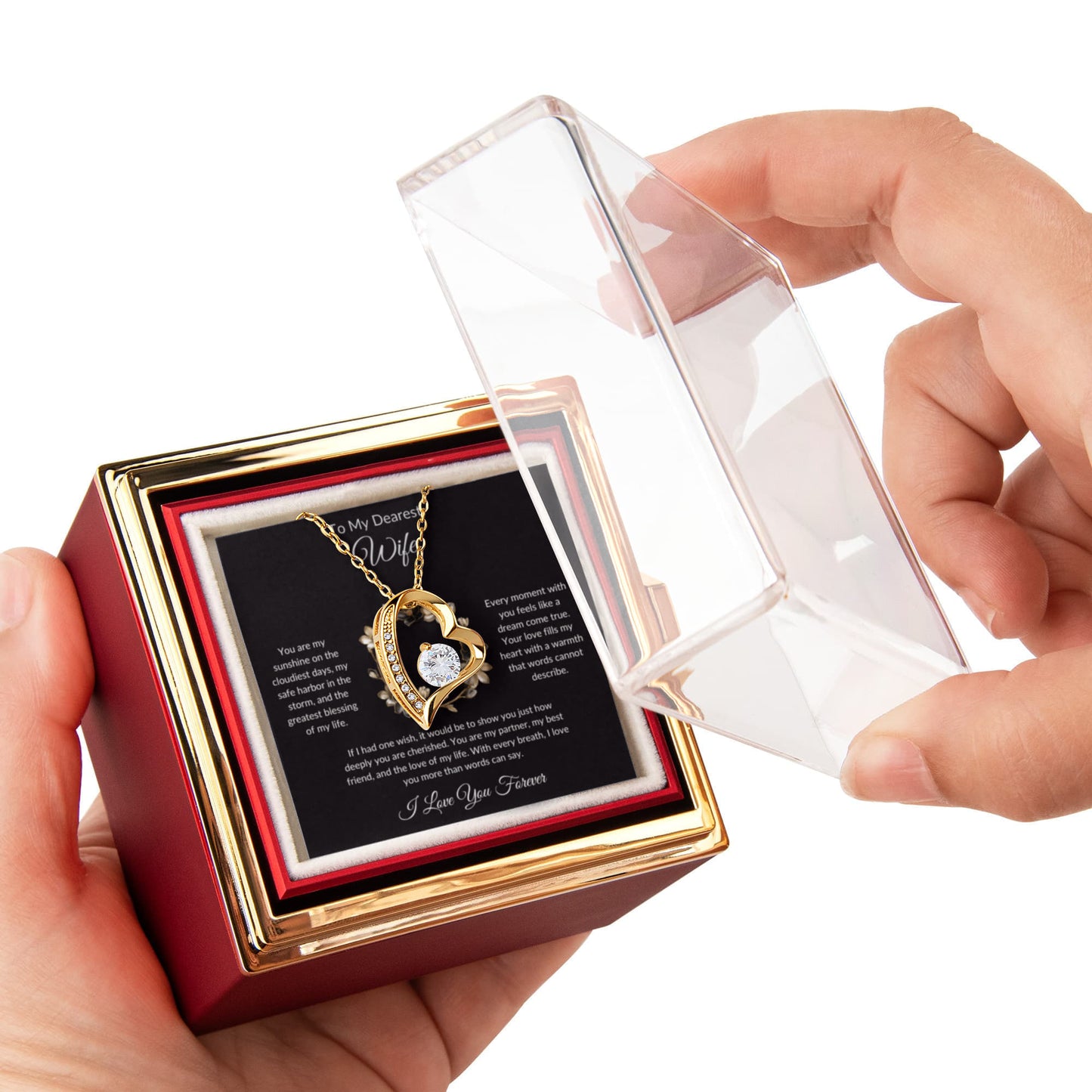 To My Dearest Wife Necklace ☀️ — You Are My Sunshine on the Cloudiest Days Necklace