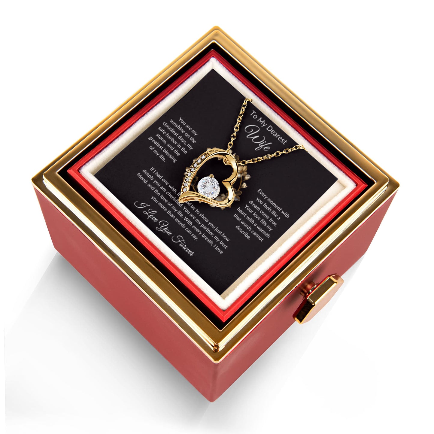 To My Dearest Wife Necklace ☀️ — You Are My Sunshine on the Cloudiest Days Necklace