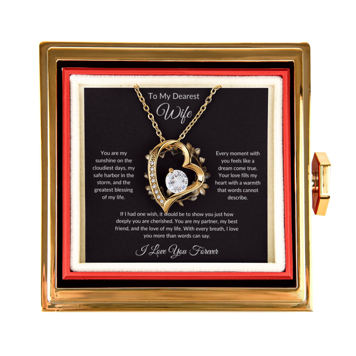 To My Dearest Wife Necklace ☀️ — You Are My Sunshine on the Cloudiest Days Necklace