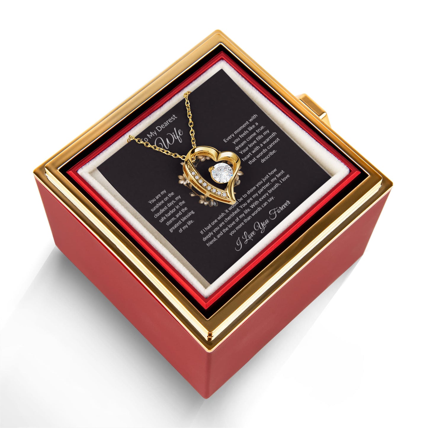 To My Dearest Wife Necklace ☀️ — You Are My Sunshine on the Cloudiest Days Necklace