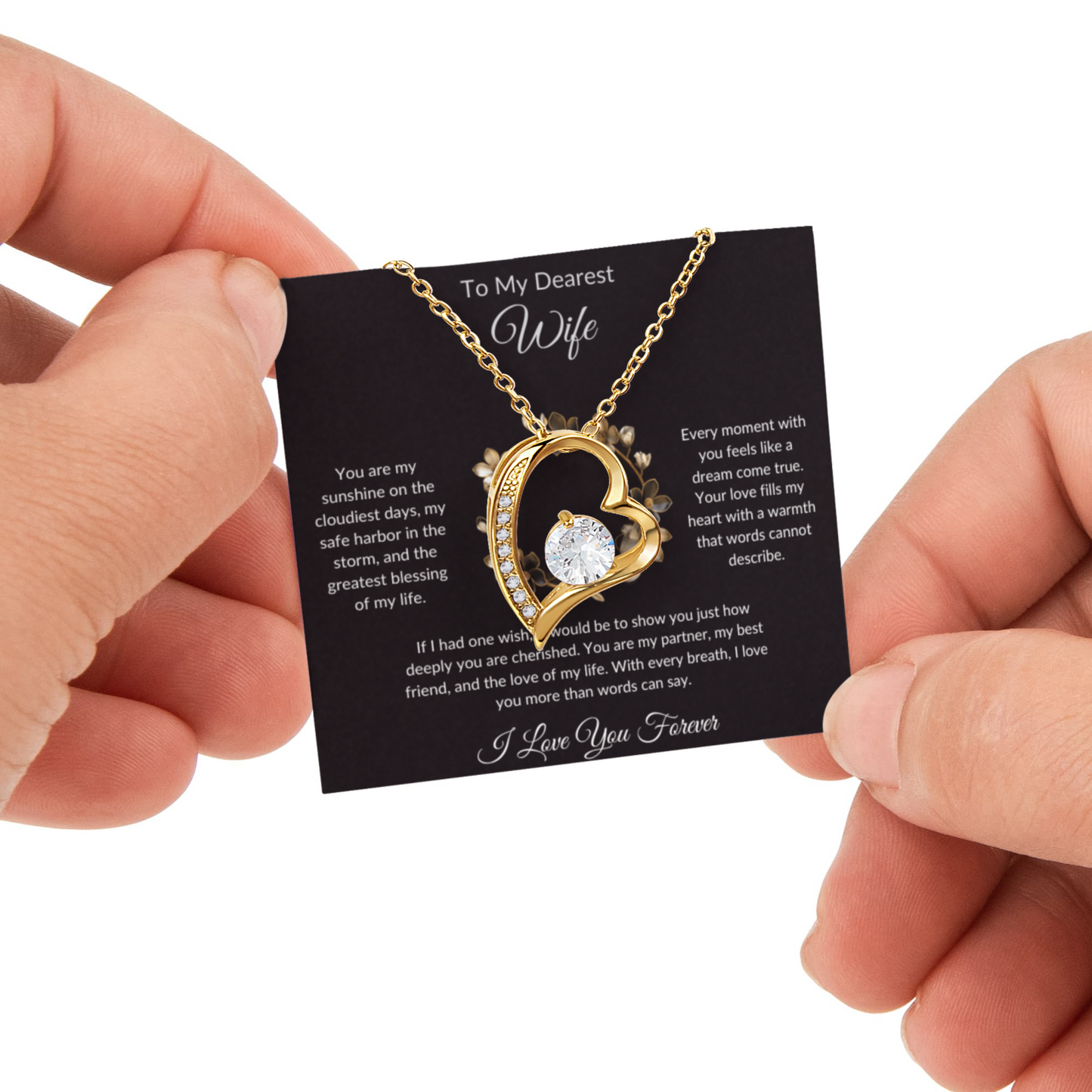 To My Dearest Wife Necklace ☀️ — You Are My Sunshine on the Cloudiest Days Necklace