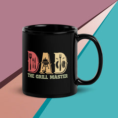DAD The Grill Master Black Glossy Mug