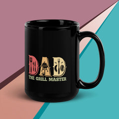 DAD The Grill Master Black Glossy Mug