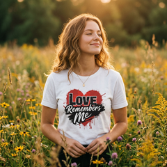 Love Remembers Me Bold Red Heart T-Shirt ❤️ — Wear Love Loud and Proud
