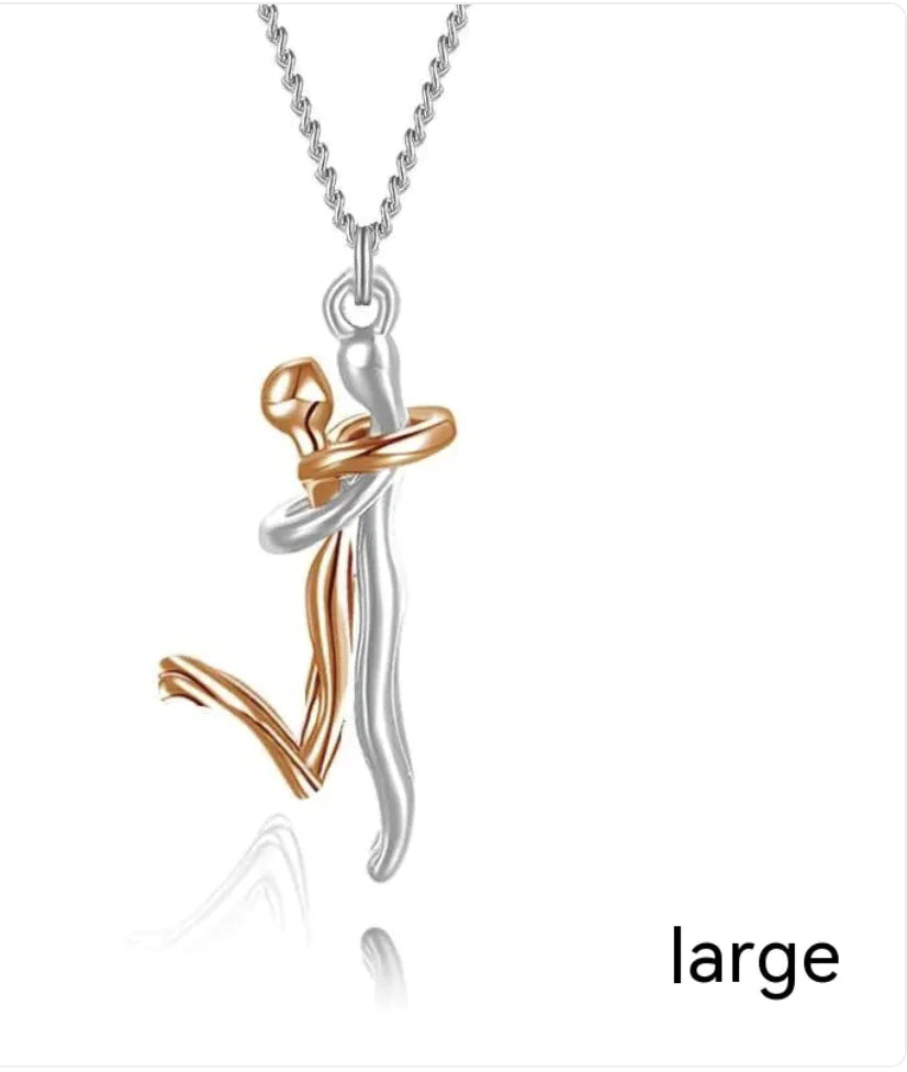 Couple Hug Pendant Necklace for Women