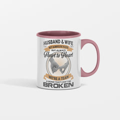 Husband & Wife Not Always Eye To Eye But Always Heart To Heart Gift Mug