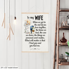 To My Wife from Husband Gift Canvas