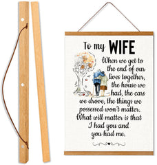To My Wife from Husband Gift Canvas
