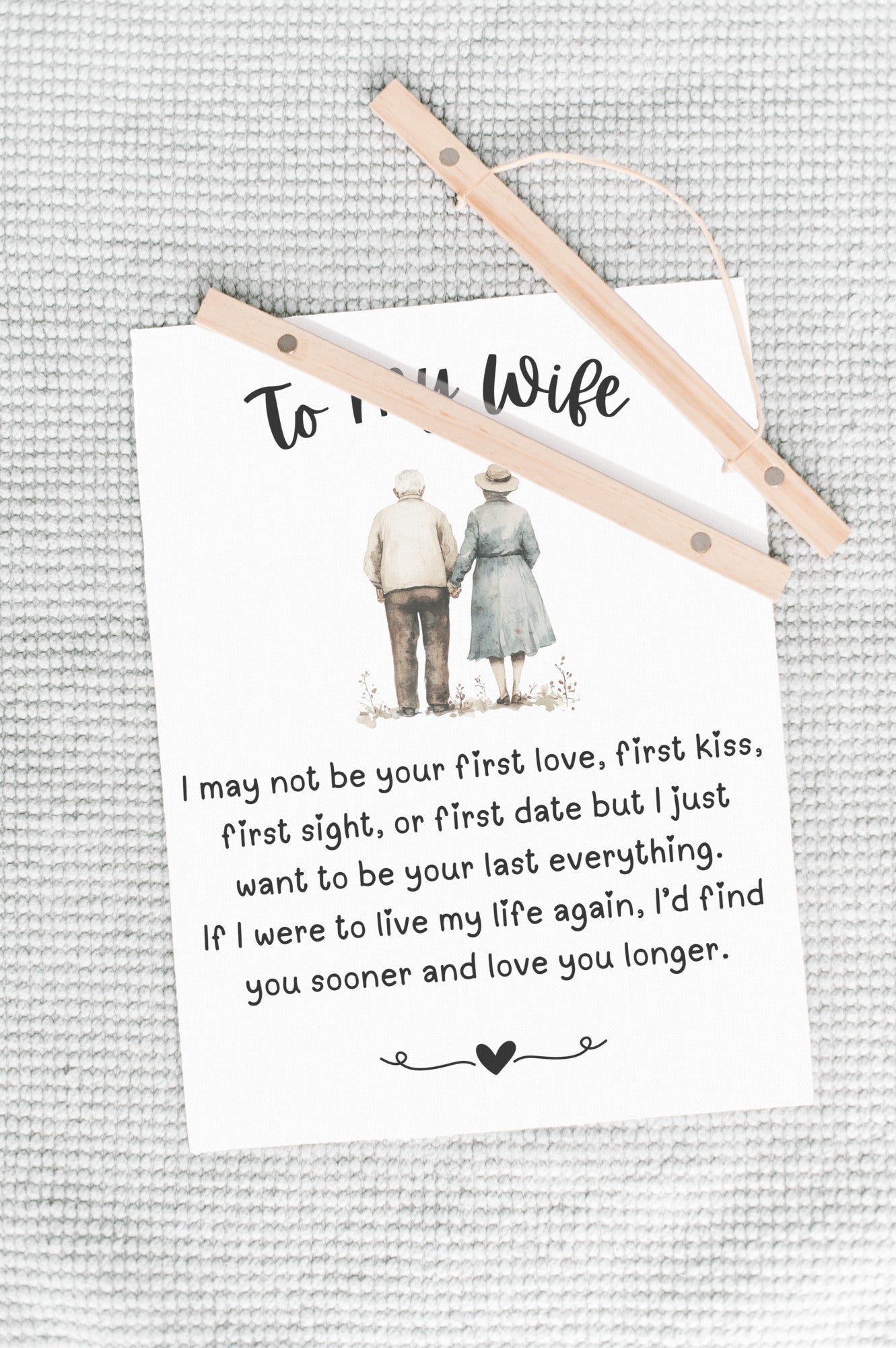 To My Wife - I May Not Be Your First Love - Canvas