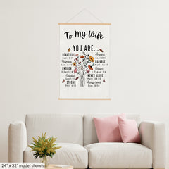To My Wife from Husband "You Are" Gift Canvas