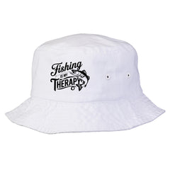 Fishing is My Therapy Bucket Cap