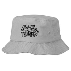 Fishing is My Therapy Bucket Cap