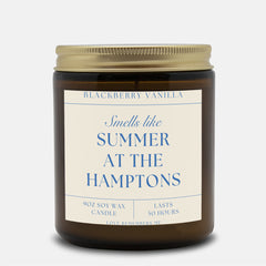 Smells Like Summer in the Hamptons 9 Ounce Amber Jar Candle