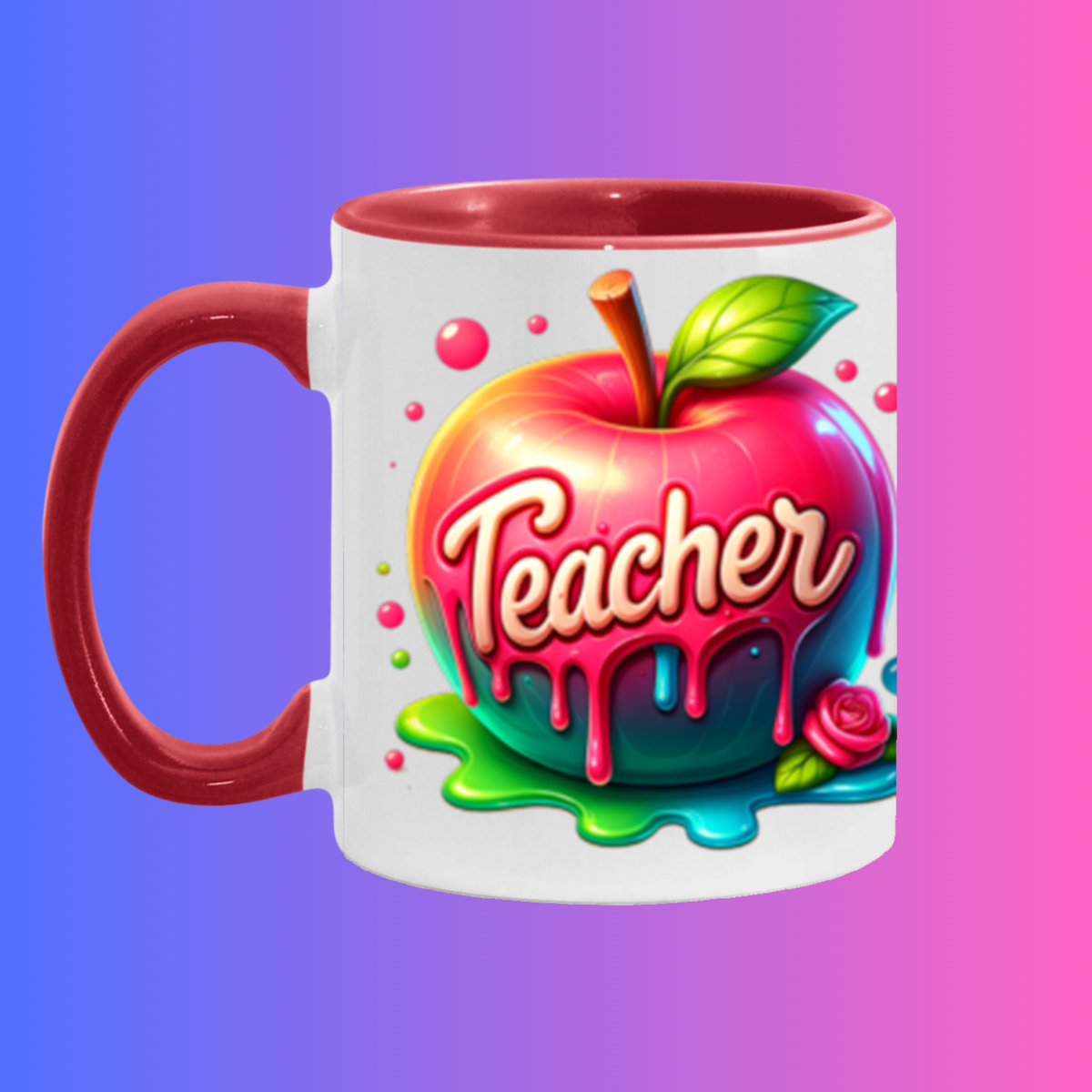 Teacher 3D Apple Ceramic Mugs Gift
