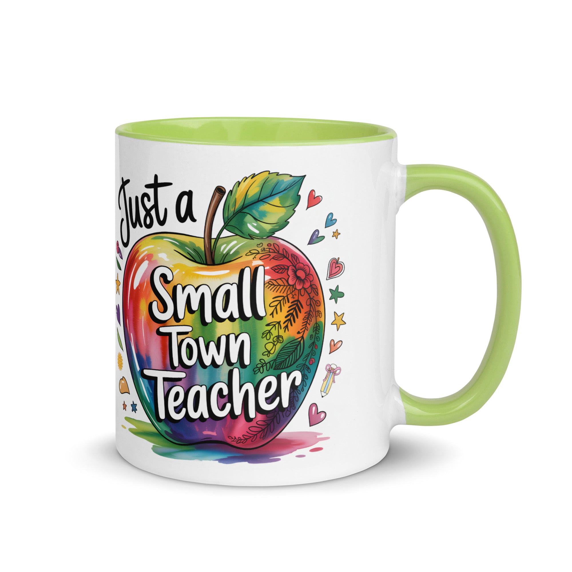 Just a Small Town Teacher Ceramic Mug with Color Inside