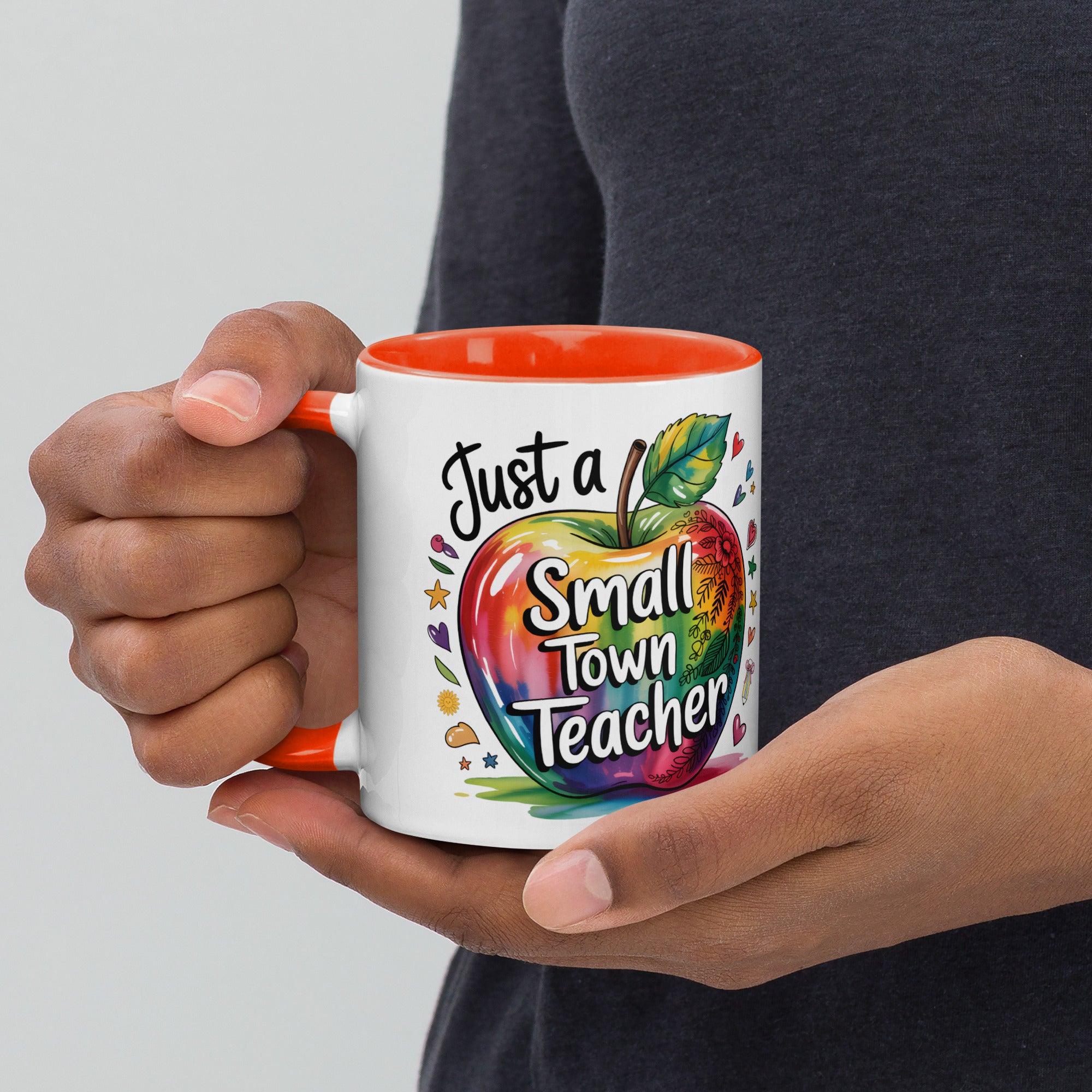 Just a Small Town Teacher Ceramic Mug with Color Inside
