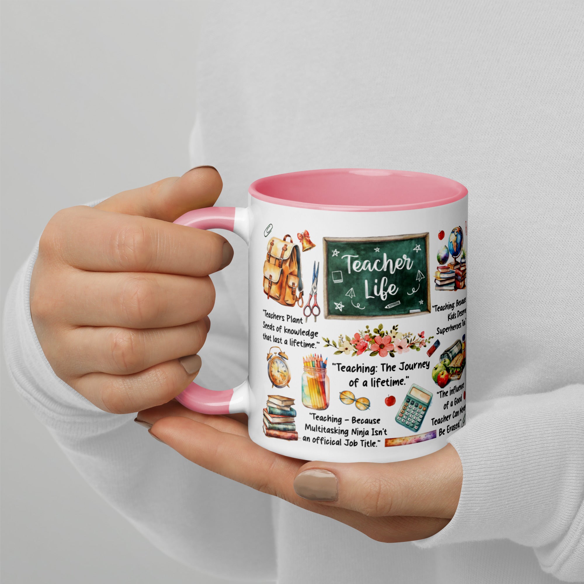 Teacher Life Mug with Color Inside